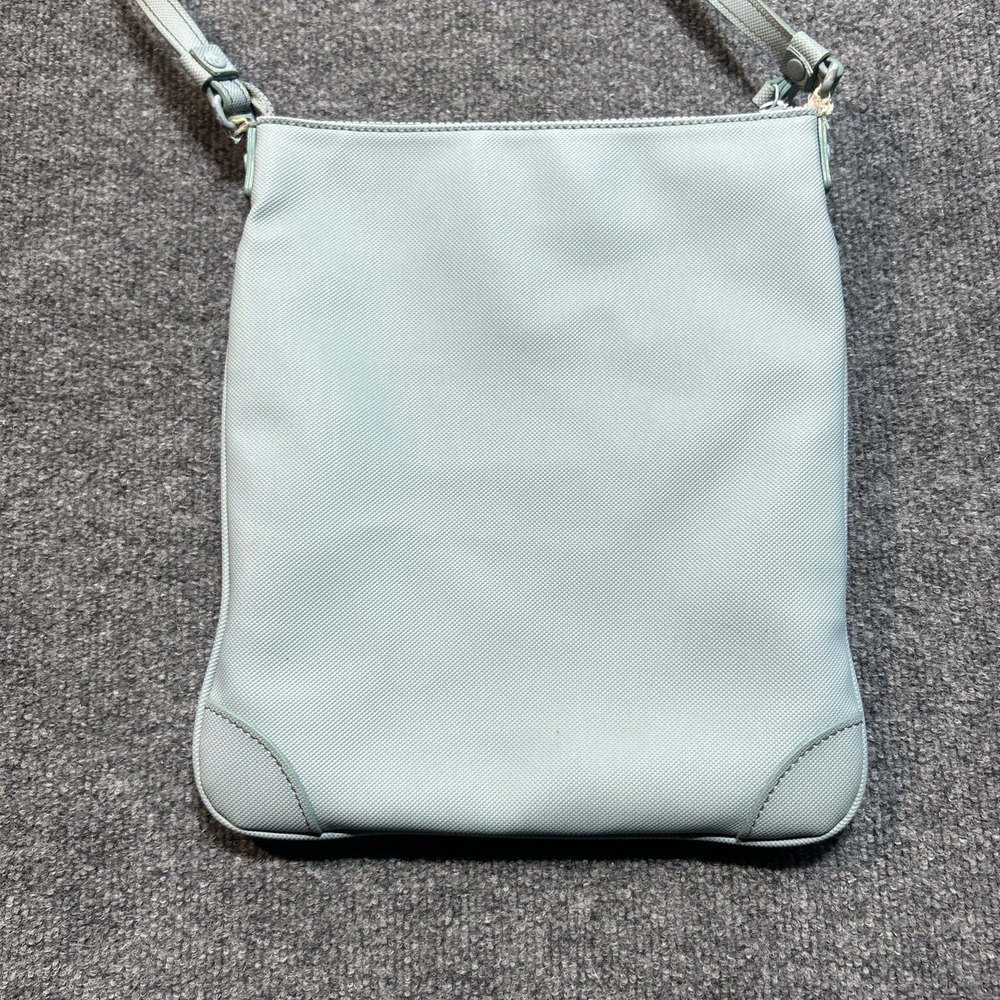Lacoste Womens Crossbody Bag Light Blue Gray With Strap Purse - Picture 10 of 14